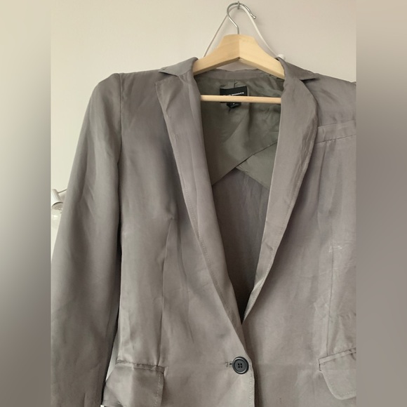 Club Monaco grey silky blazer size 4 - Picture 5 of 8